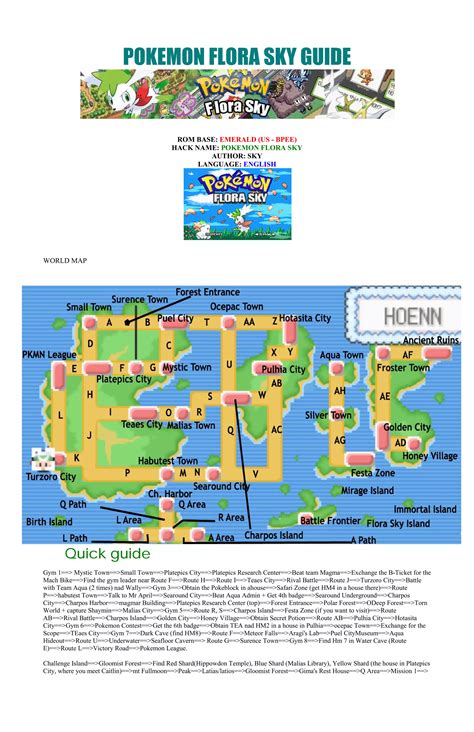 pokemon flora sky walkthrough